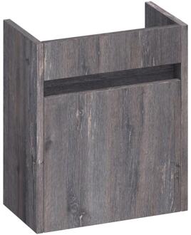 Brauer Adore Fonteinkast - 40 cm - 1 Deur - Greeploos - Rechtsdraaiend - Driftwood