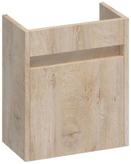 Brauer Adore Fonteinkast - 40 cm - 1 Deur - Greeploos - Rechtsdraaiend - Forest Wheat