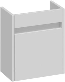 Brauer Adore Fonteinkast - 40 cm - met 1 Deur Greeploos Linksdraaiend - Hoogglans Wit