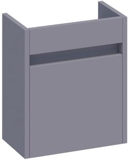 Brauer Adore Fonteinkast - 40 cm - met 1 Deur Greeploos Linksdraaiend - Mat Grijs