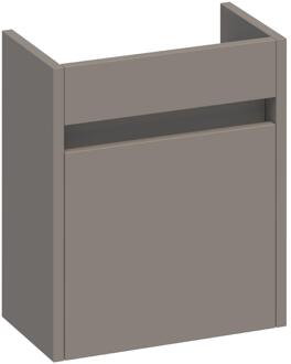 Brauer Adore Fonteinkast - 40 cm - met 1 Deur Greeploos Linksdraaiend - Mat Taupe