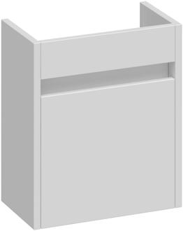 Brauer Adore Fonteinkast - 40 cm - met 1 Deur Greeploos Linksdraaiend - Mat Wit