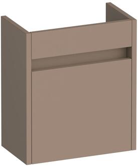 Brauer Adore Fonteinkast - 40 cm - met 1 Deur Greeploos Rechtsdraaiend - Mat Mokka