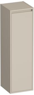Brauer Adore - Hoge Kast - 120 cm - 1 Deur - Greeploos - Linksdraaiend - Mat Beige
