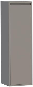 Brauer Adore - Hoge Kast - 120 cm - 1 Deur - Greeploos - Linksdraaiend - Mat Taupe