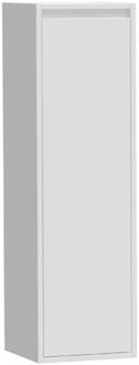 Brauer Adore - Hoge Kast - 120 cm - 1 Deur - Greeploos - Linksdraaiend - Mat Wit
