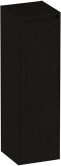 Brauer Adore - Hoge Kast - 120 cm - 1 Deur - Greeploos - Linksdraaiend - Timber Black