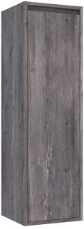 Brauer Adore - Hoge Kast - 120 cm - 1 Deur - Greeploos - Rechtsdraaiend - Driftwood