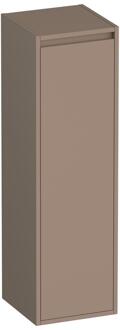 Brauer Adore - Hoge Kast - 120 cm - 1 Deur - Greeploos - Rechtsdraaiend - Mat Mokka