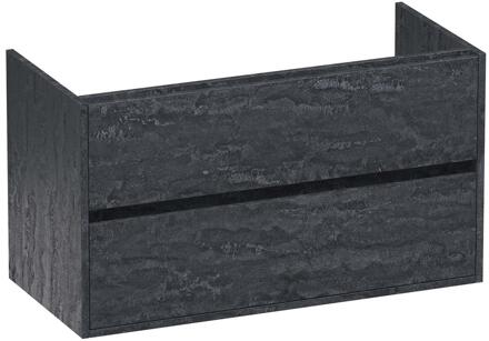 Brauer Adore - Onderkast - 100 cm - met 2 Softclose Lades Greeploos en 1 Sifon Uitsparing - Damascus