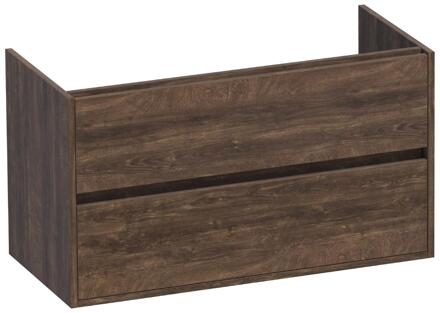 Brauer Adore - Onderkast - 100 cm - met 2 Softclose Lades Greeploos en 1 Sifon Uitsparing - Grove