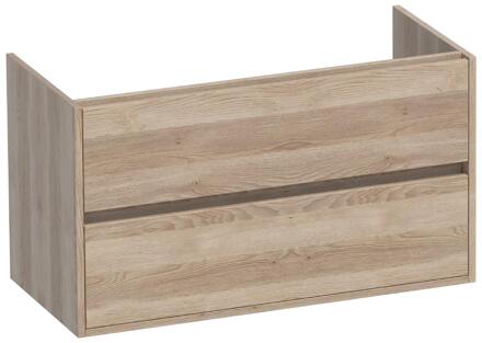 Brauer Adore - Onderkast - 100 cm - met 2 Softclose Lades Greeploos en 1 Sifon Uitsparing - Sunlit