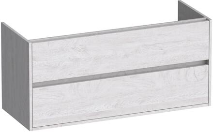 Brauer Adore - Onderkast - 120 cm - met 2 Softclose Lades Greeploos en 1 Sifon Uitsparing - Forest Seashell