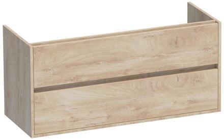 Brauer Adore - Onderkast - 120 cm - met 2 Softclose Lades Greeploos en 1 Sifon Uitsparing - Forest Wheat