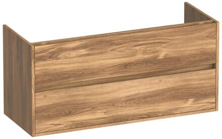 Brauer Adore - Onderkast - 120 cm - met 2 Softclose Lades Greeploos en 1 Sifon Uitsparing - Honey