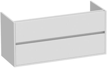 Brauer Adore - Onderkast - 120 cm - met 2 Softclose Lades Greeploos en 1 Sifon Uitsparing - Hoogglans Wit