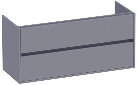 Brauer Adore - Onderkast - 120 cm - met 2 Softclose Lades Greeploos en 1 Sifon Uitsparing - Mat Grijs