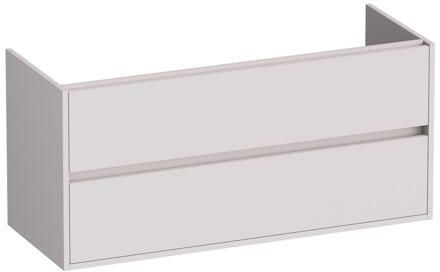 Brauer Adore - Onderkast - 120 cm - met 2 Softclose Lades Greeploos en 1 Sifon Uitsparing - Mat Zand