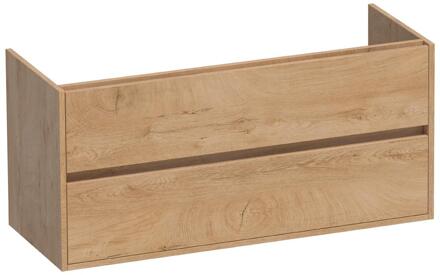 Brauer Adore - Onderkast - 120 cm - met 2 Softclose Lades Greeploos en 2 Sifon Uitsparingen - Forest Tan