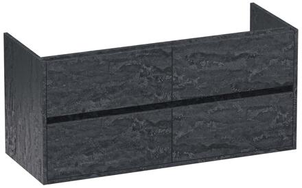 Brauer Adore - Onderkast - 120 cm - met 4 Softclose Lades Greeploos en 2 Sifon Uitsparingen - Damascus