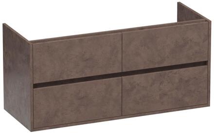 Brauer Adore - Onderkast - 120 cm - met 4 Softclose Lades Greeploos en 2 Sifon Uitsparingen - Erosion