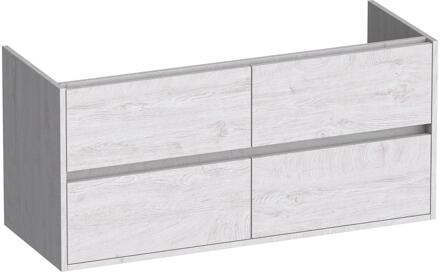 Brauer Adore - Onderkast - 120 cm - met 4 Softclose Lades Greeploos en 2 Sifon Uitsparingen - Forest Seashell