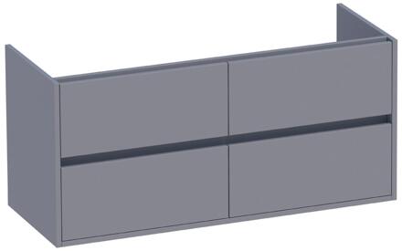 Brauer Adore - Onderkast - 120 cm - met 4 Softclose Lades Greeploos en 2 Sifon Uitsparingen - Mat Grijs