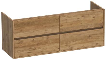 Brauer Adore - Onderkast - 140 cm - met 4 Softclose Lades Greeploos en 2 Sifon Uitsparingen - Chateau