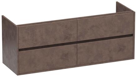 Brauer Adore - Onderkast - 140 cm - met 4 Softclose Lades Greeploos en 2 Sifon Uitsparingen - Erosion