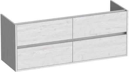 Brauer Adore - Onderkast - 140 cm - met 4 Softclose Lades Greeploos en 2 Sifon Uitsparingen - Forest Seashell