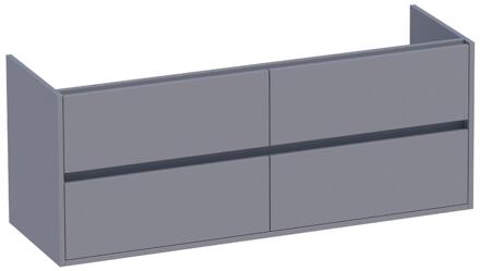 Brauer Adore - Onderkast - 140 cm - met 4 Softclose Lades Greeploos en 2 Sifon Uitsparingen - Mat Grijs