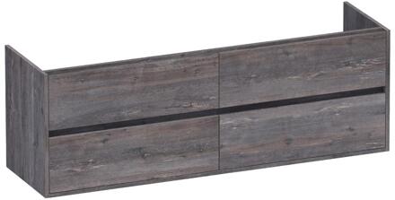 Brauer Adore - Onderkast - 160 cm - met 4 Softclose Lades Greeploos en 2 Sifon Uitsparingen - Driftwood
