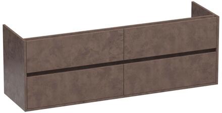 Brauer Adore - Onderkast - 160 cm - met 4 Softclose Lades Greeploos en 2 Sifon Uitsparingen - Erosion