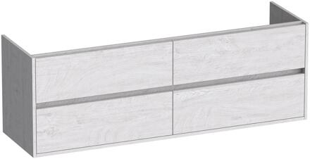 Brauer Adore - Onderkast - 160 cm - met 4 Softclose Lades Greeploos en 2 Sifon Uitsparingen - Forest Seashell