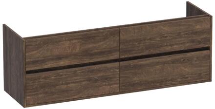 Brauer Adore - Onderkast - 160 cm - met 4 Softclose Lades Greeploos en 2 Sifon Uitsparingen - Grove