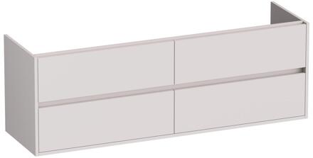 Brauer Adore - Onderkast - 160 cm - met 4 Softclose Lades Greeploos en 2 Sifon Uitsparingen - Mat Zand