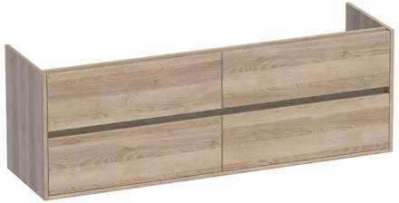 Brauer Adore - Onderkast - 160 cm - met 4 Softclose Lades Greeploos en 2 Sifon Uitsparingen - Sunlit