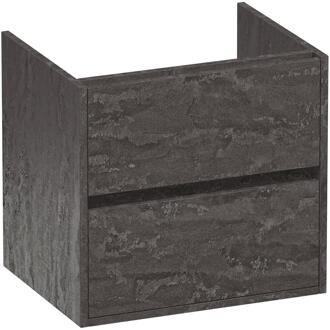 Brauer Adore - Onderkast - 60 cm - met 2 Softclose Lades Greeploos en 1 Sifon Uitsparing - Damascus