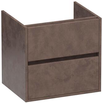 Brauer Adore - Onderkast - 60 cm - met 2 Softclose Lades Greeploos en 1 Sifon Uitsparing - Erosion