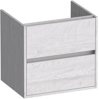 Brauer Adore - Onderkast - 60 cm - met 2 Softclose Lades Greeploos en 1 Sifon Uitsparing - Forest Seashell