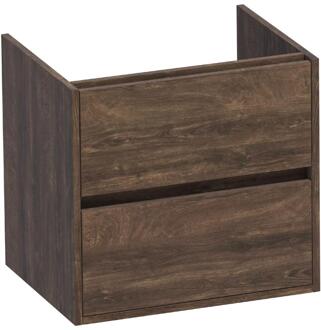 Brauer Adore - Onderkast - 60 cm - met 2 Softclose Lades Greeploos en 1 Sifon Uitsparing - Grove