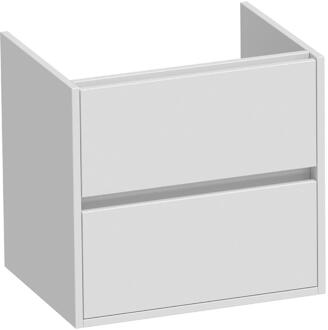 Brauer Adore - Onderkast - 60 cm - met 2 Softclose Lades Greeploos en 1 Sifon Uitsparing - Hoogglans Wit