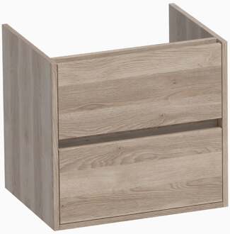 Brauer Adore - Onderkast - 60 cm - met 2 Softclose Lades Greeploos en 1 Sifon Uitsparing - Sunlit