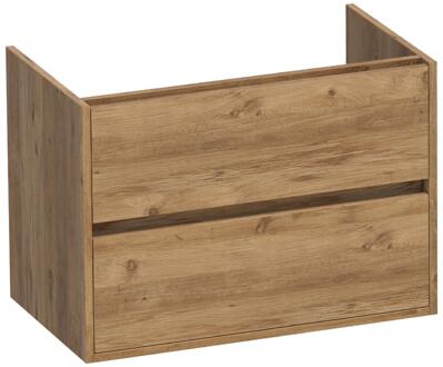 Brauer Adore - Onderkast - 80 cm - met 2 Softclose Lades Greeploos en 1 Sifon Uitsparing - Chateau