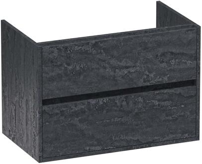 Brauer Adore - Onderkast - 80 cm - met 2 Softclose Lades Greeploos en 1 Sifon Uitsparing - Damascus