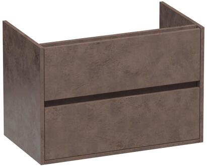 Brauer Adore - Onderkast - 80 cm - met 2 Softclose Lades Greeploos en 1 Sifon Uitsparing - Erosion