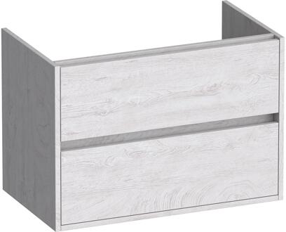 Brauer Adore - Onderkast - 80 cm - met 2 Softclose Lades Greeploos en 1 Sifon Uitsparing - Forest Seashell