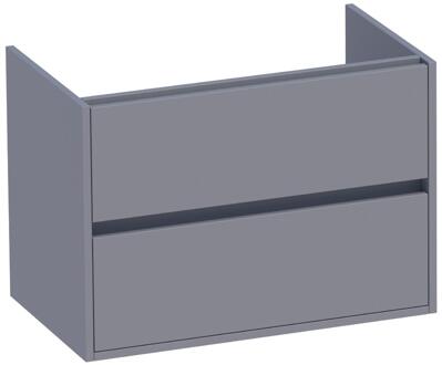 Brauer Adore - Onderkast - 80 cm - met 2 Softclose Lades Greeploos en 1 Sifon Uitsparing - Mat Grijs