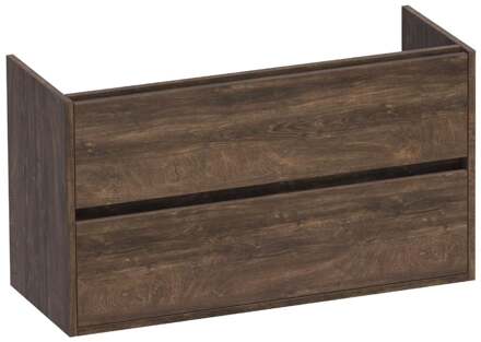 Brauer Adore - Onderkast Ondiep - 100 cm - met 2 Softclose Lades Greeploos en 1 Sifon Uitsparing - Grove