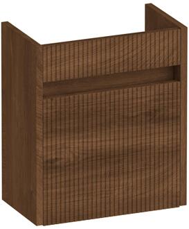 Brauer Adore Wavy Fonteinkast - 40 cm - 1 Deur - Greeploos - Rechtsdraaiend - Forest Cacao